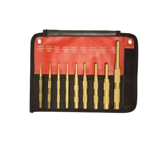 Mayhew 9PC BRASS PILOT PUNCH SET (SAE) MY61367